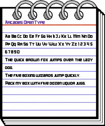 Arcades Regular animated font preview