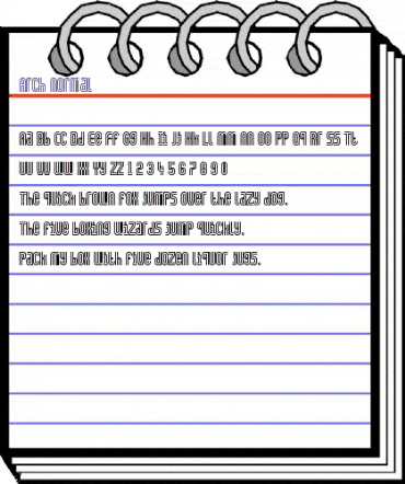 Arch Normal animated font preview