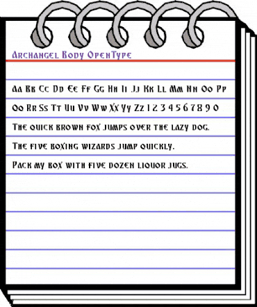 Archangel Body animated font preview Archangel Body animated font preview