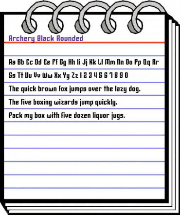 Archery Black Rounded Regular animated font preview