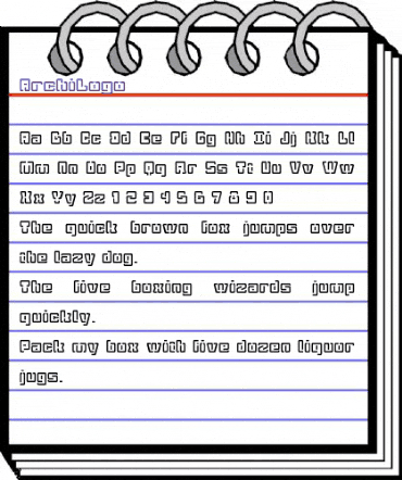 ArchiLogo Regular animated font preview