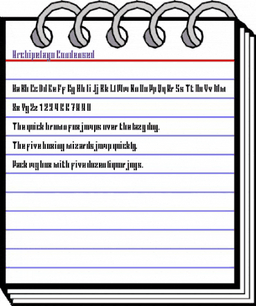 Archipelago Condensed animated font preview