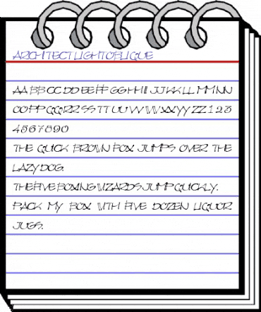 Architect LightOblique animated font preview