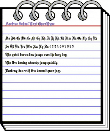 Archive School Text Regular animated font preview