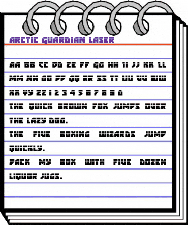 Arctic Guardian Laser Regular animated font preview