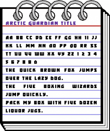 Arctic Guardian Title Regular animated font preview