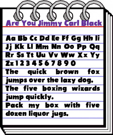 Are You Jimmy Carl Black Regular animated font preview