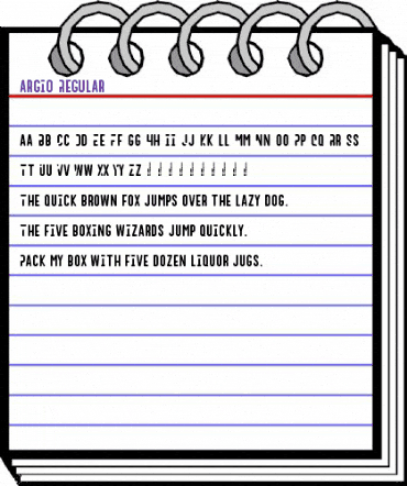 Argio Regular animated font preview