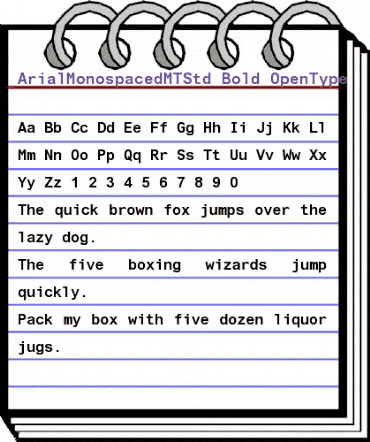 Arial Monospaced MT Std Bold animated font preview Arial Monospaced MT Std Bold animated font preview
