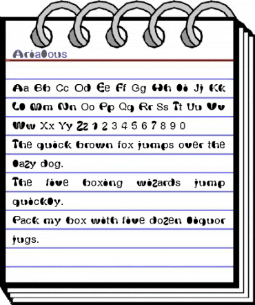 Arialous Regular animated font preview