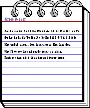 Aries Becker Normal animated font preview