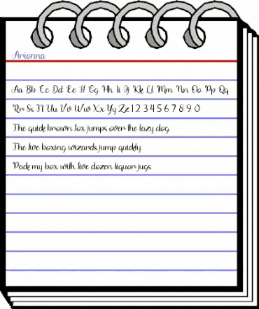 Arionna Regular animated font preview