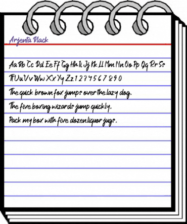 Arjenta Black Regular animated font preview Arjenta Black Regular animated font preview