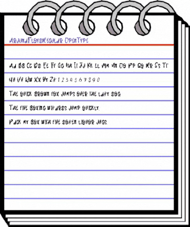 ArjunaFloyd Regular animated font preview