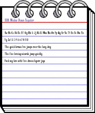 ARK Misha Demo Regular animated font preview