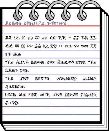ARKING Regular animated font preview