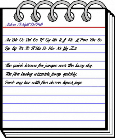 Arlen Script DEMO Regular animated font preview