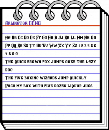 Arlington DEMO Regular animated font preview