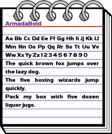 Armada Regular animated font preview