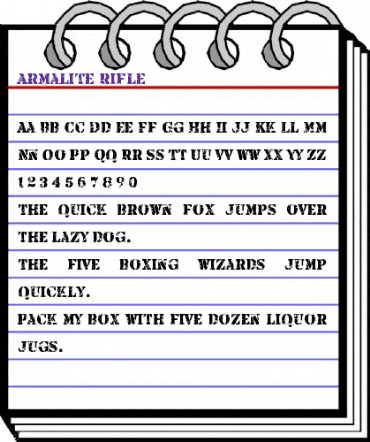 Armalite Rifle Regular animated font preview