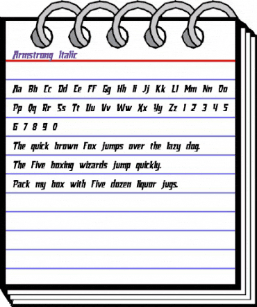 Armstrong Italic Regular animated font preview