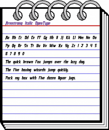 Armstrong Italic Regular animated font preview