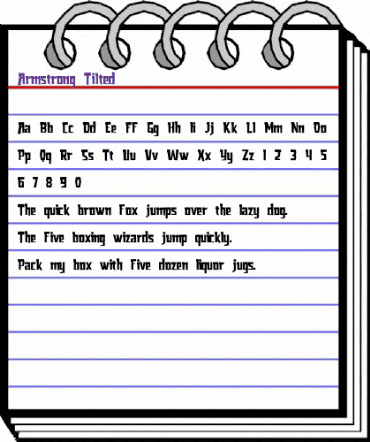 Armstrong Tilted Regular animated font preview Armstrong Tilted Regular animated font preview