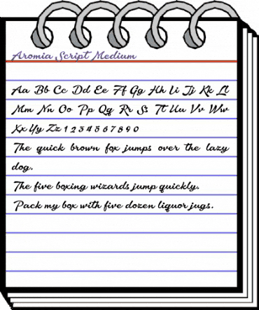 Aromia Script Medium Regular animated font preview