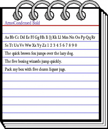 ArrayCondensed Bold animated font preview ArrayCondensed Bold animated font preview