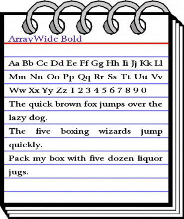 ArrayWide Bold animated font preview ArrayWide Bold animated font preview