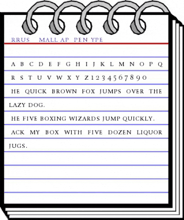 Bitstream Arrus Small Cap animated font preview