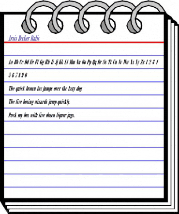 Arsis Becker Italic animated font preview