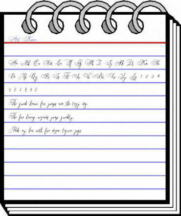 Art Maria Regular animated font preview