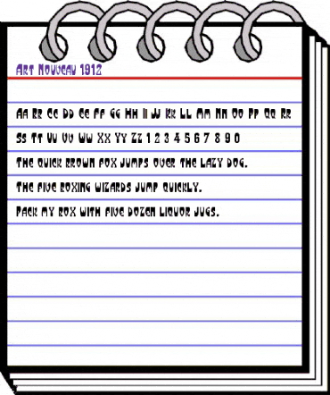 Art-Nouveau 1912 Regular animated font preview