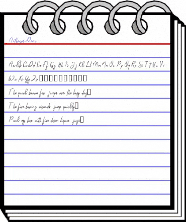 Arthegos Demo animated font preview