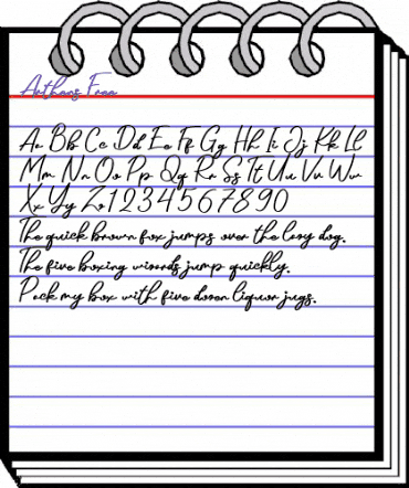 Arthens Free Regular animated font preview