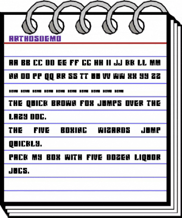 Arthos demo Regular animated font preview