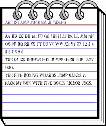 Artistamp Medium Jumbled Regular animated font preview