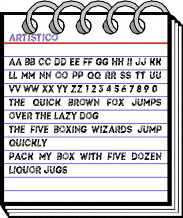 Artistico Regular animated font preview