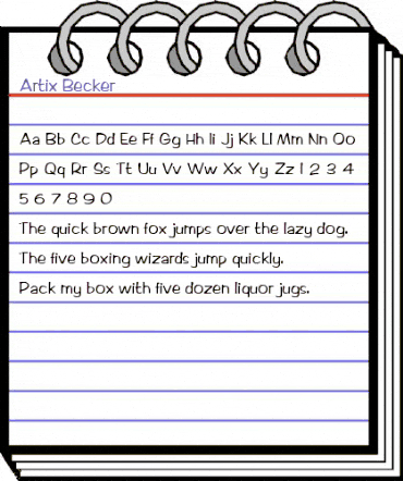 Artix Becker Normal animated font preview