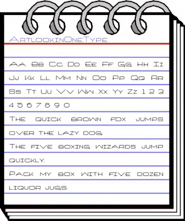 ArtlookinOneType Regular animated font preview