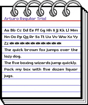 Arturo Trial Regular animated font preview
