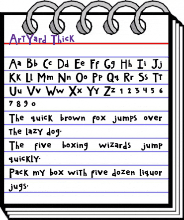ArtYard Thick Regular animated font preview