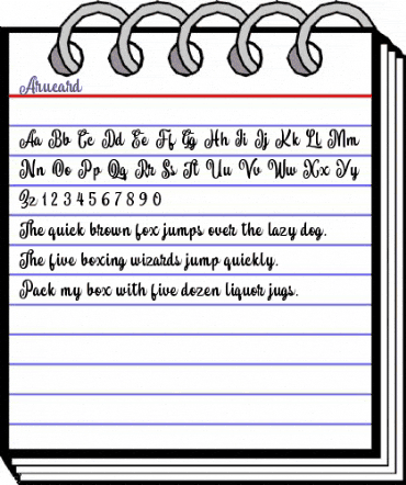 Arucard Regular animated font preview