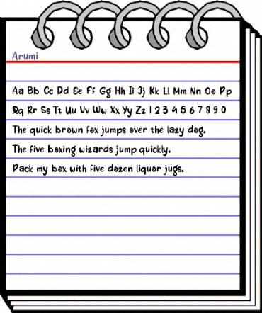 Arumi Regular animated font preview