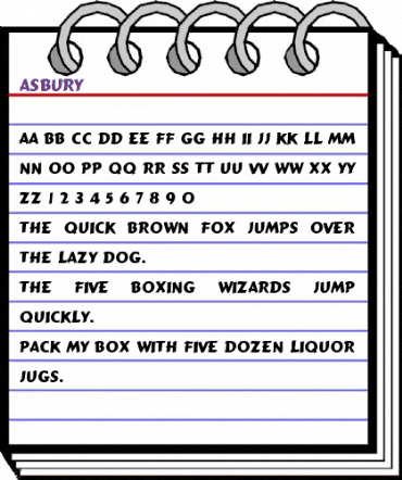 Asbury Regular animated font preview