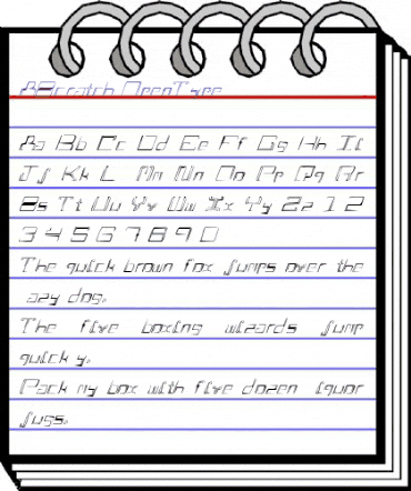 AScratch Regular animated font preview