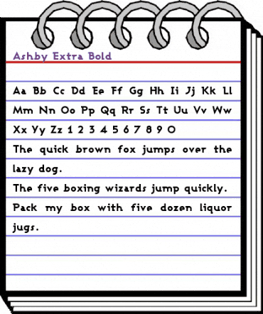 Ashby Extra Bold Regular animated font preview