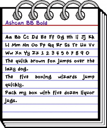 Ashcan BB Bold animated font preview
