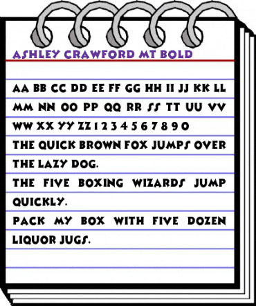 Ashley Crawford MT Bold Regular animated font preview